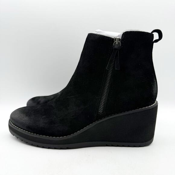 Sofft Womens Emeline Boots US 9.5M EU 41 Black Wedge Waterproof Suede NIB - Picture 9 of 13